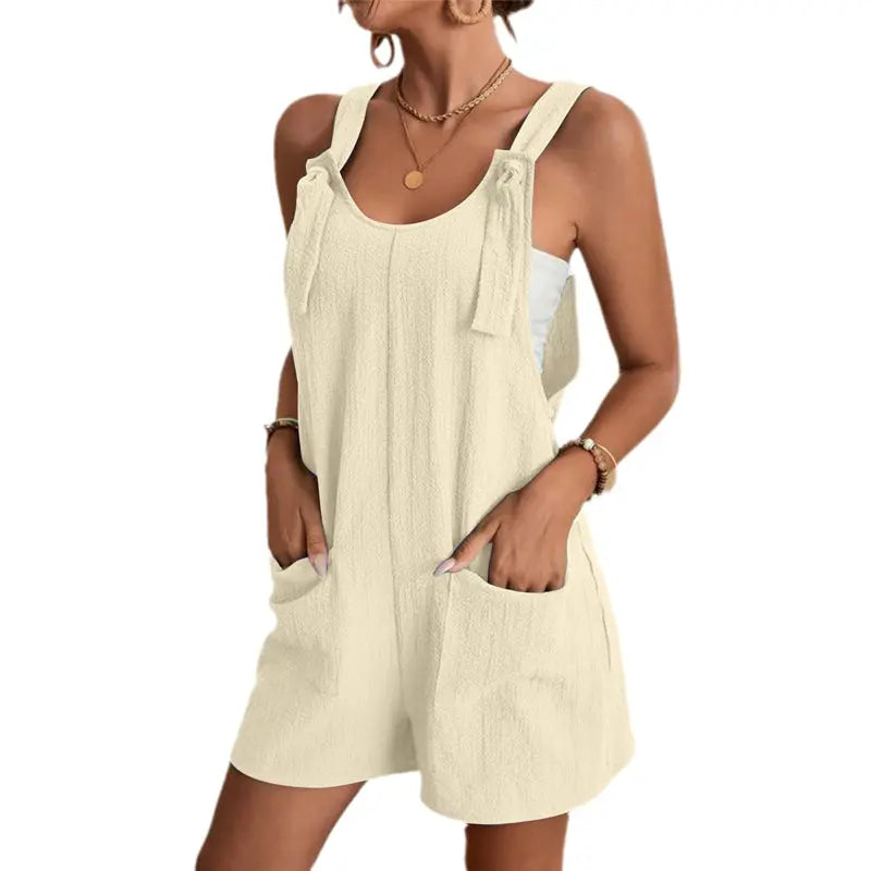 Women's Stylish Casual U Neck Short Jumpsuits - Lamora Sverige