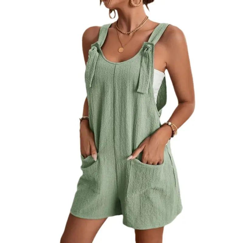 Women's Stylish Casual U Neck Short Jumpsuits - Lamora Sverige