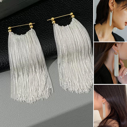 Waterfall-shaped Tassel Earrings