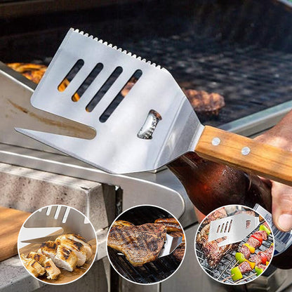 5-In-1 Grillspade Gaffel med blad grill-verktyg