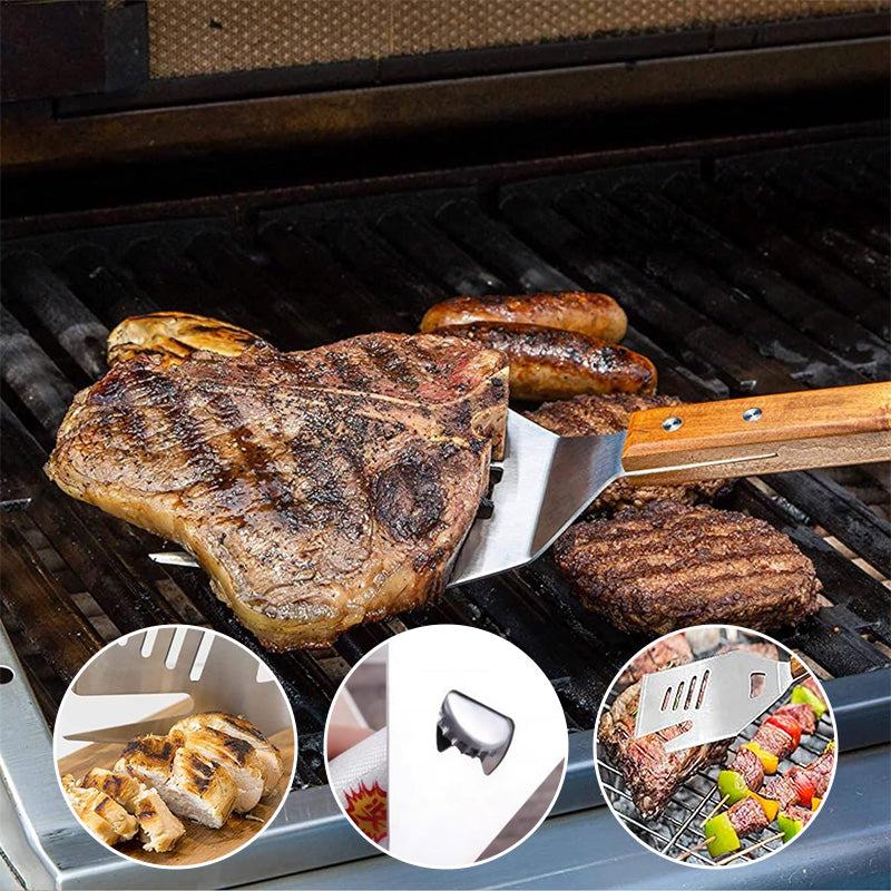 5-In-1 Grillspade Gaffel med blad grill-verktyg