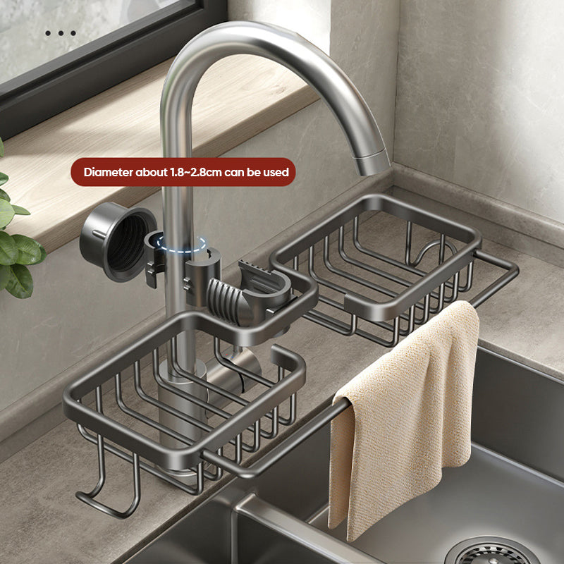 Rostskyddad Space Aluminium Faucet Rack- Köp 2 gratis frakt