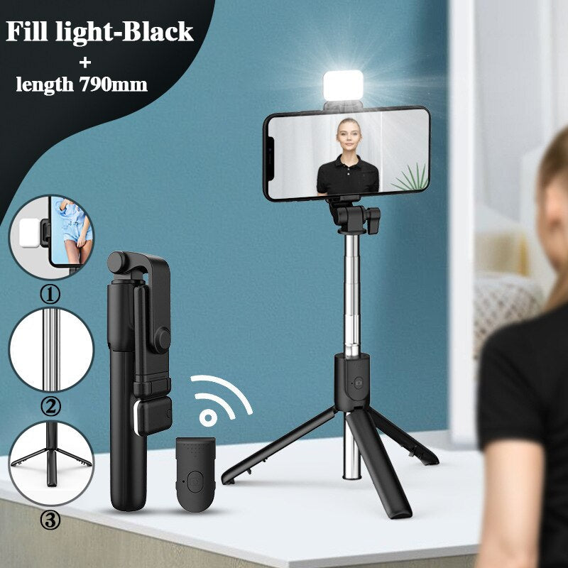 Bärbart stativ selfie stick