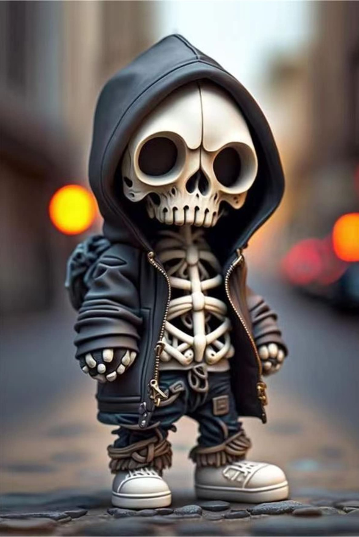 BoneChill | Halloween-figurer av skelett