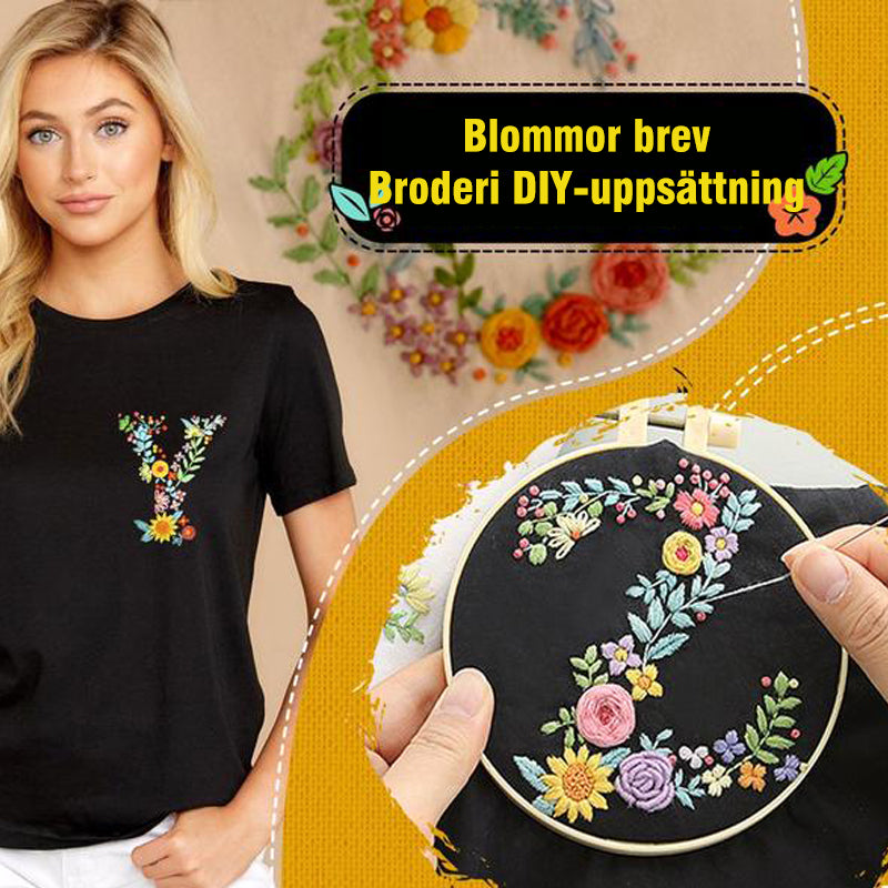 Bokstäver Broderi | Gör det själv- paket