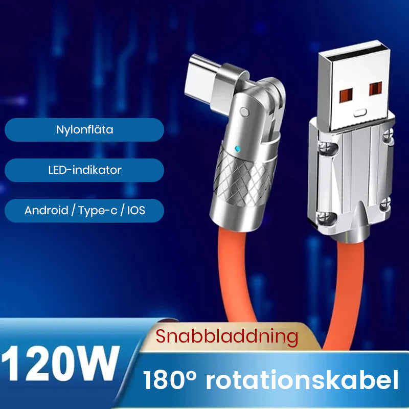 180° Rotating Fast Charge Cable