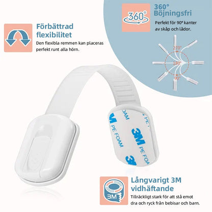 Plastlåsremmar säkerhetsskydd för spädbarn（6st）