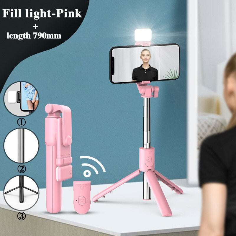 Bärbart stativ selfie stick