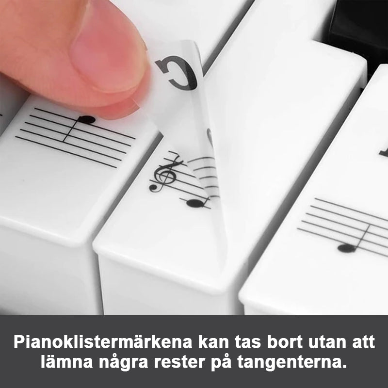 Pianotangent klistermärken