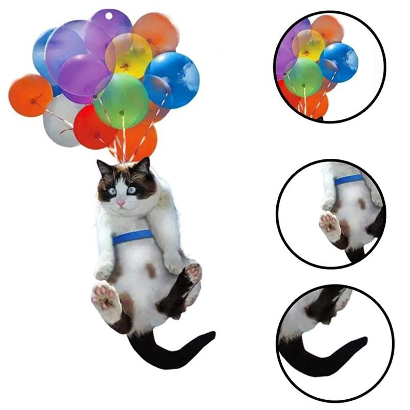 Färgglada ballonger och kattungehänge