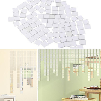 Modern 3D Self Adhesive Mirror Tile Square Wall Stickers