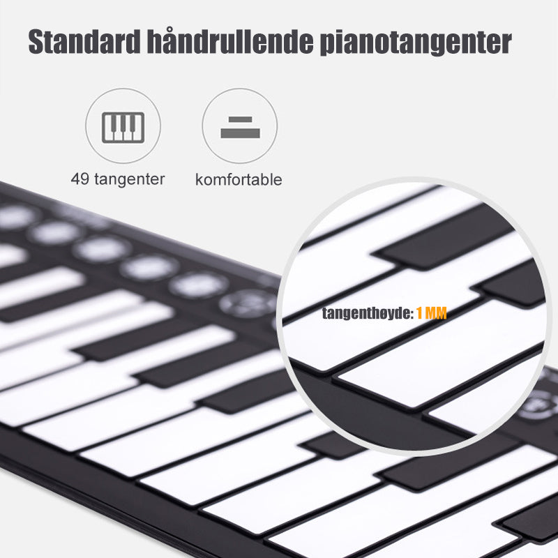 Roll-up digital piano