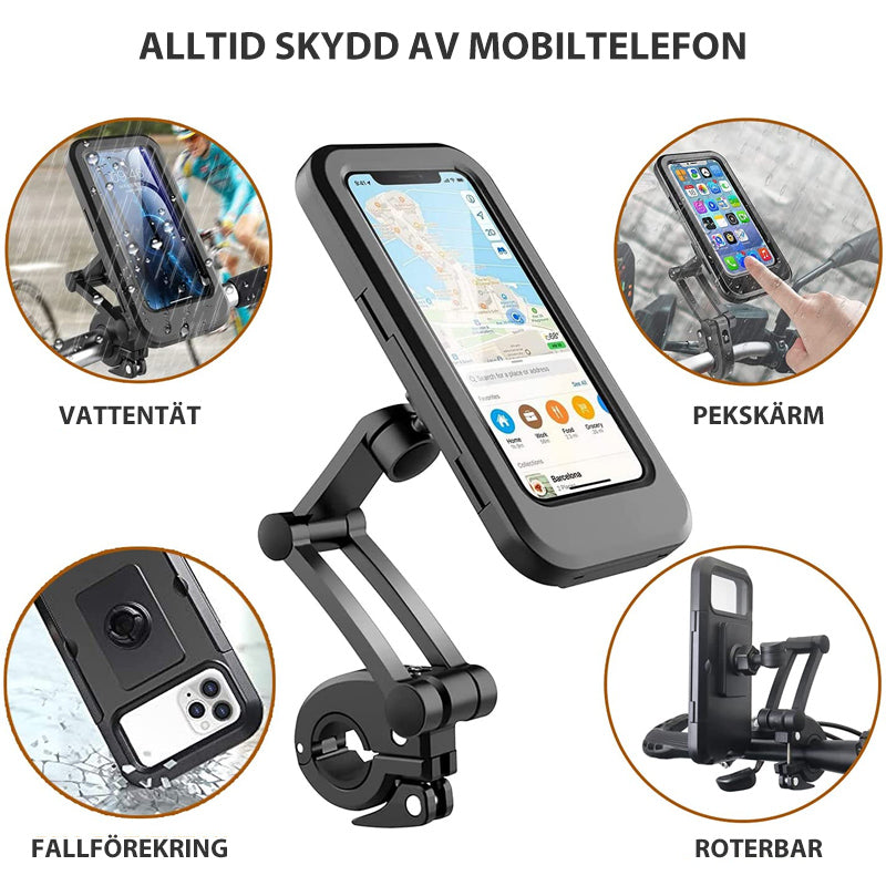 Universell vattentät cykel-telefonhållare