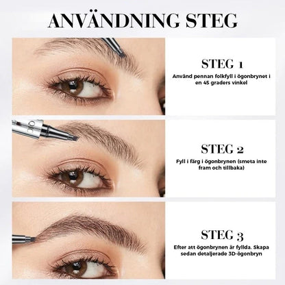 3D Vattentät Microblading ögonbrynspenna