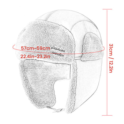 Vinter Trapper hatt med öronlappar