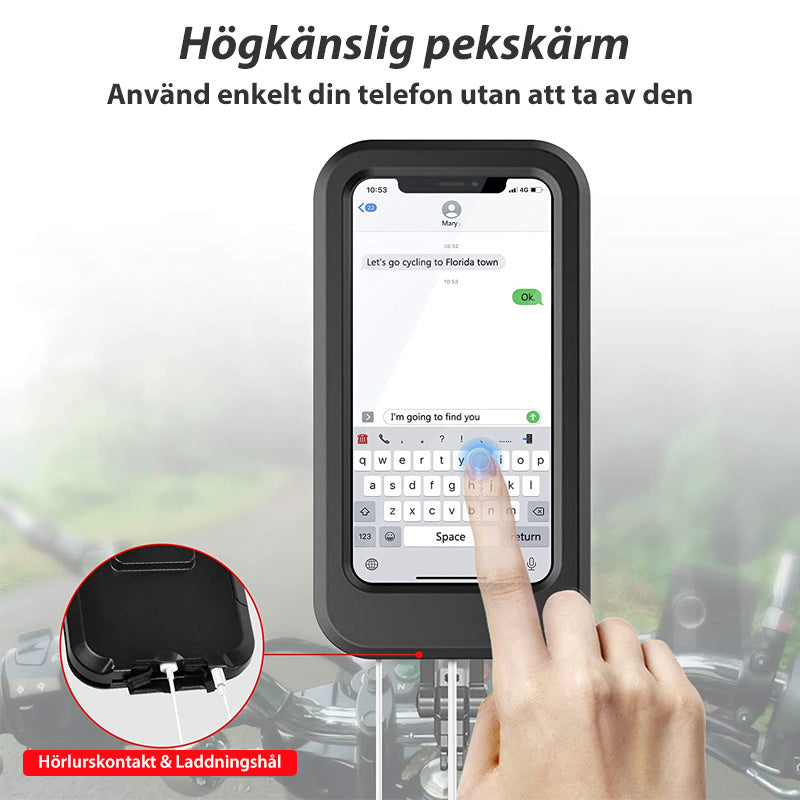 Universell vattentät cykel-telefonhållare