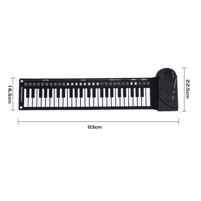 Roll-up digital piano