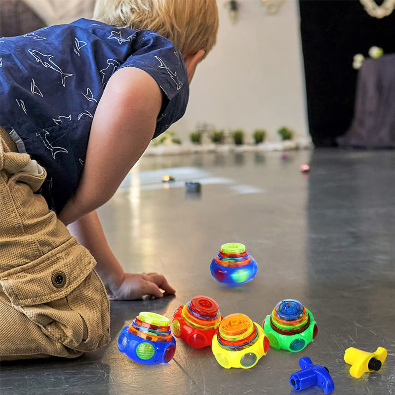 Musik Blinkande Spinners leksak med launcher