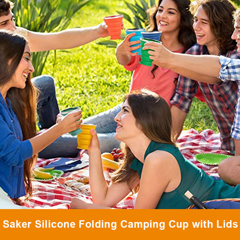 Saker Silikon Vikbar Camping Cup med lock