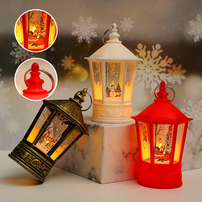 Christmas Ornament Chandelier LED Candle Pumpkin Lantern