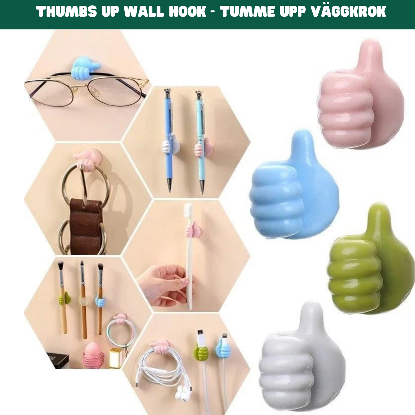 Thumbs Up Wall Hook™ - Tumme upp väggkrok