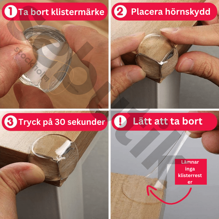 Återanvändbara hörnskydd för barn genomskinliga - Safetycore™