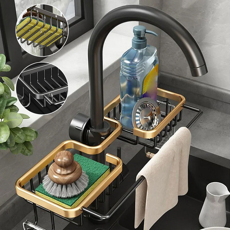 Rostskyddad Space Aluminium Faucet Rack- Köp 2 gratis frakt