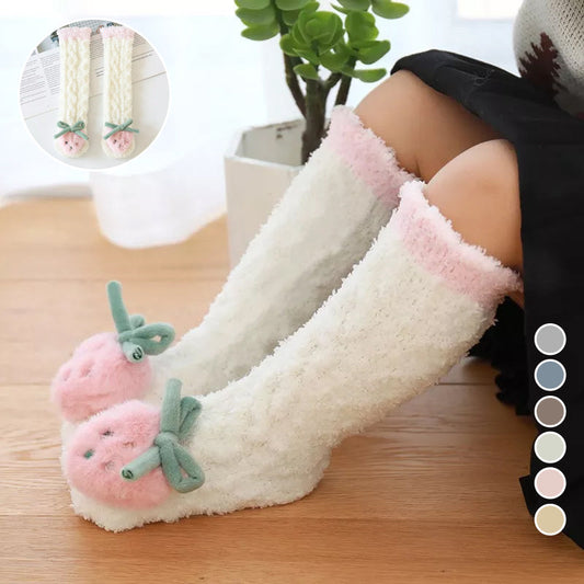 Baby Vinter Fluffy Fuzzy Slipper Sockor