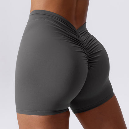 Sculpting V-Rygg Rynkade Shorts